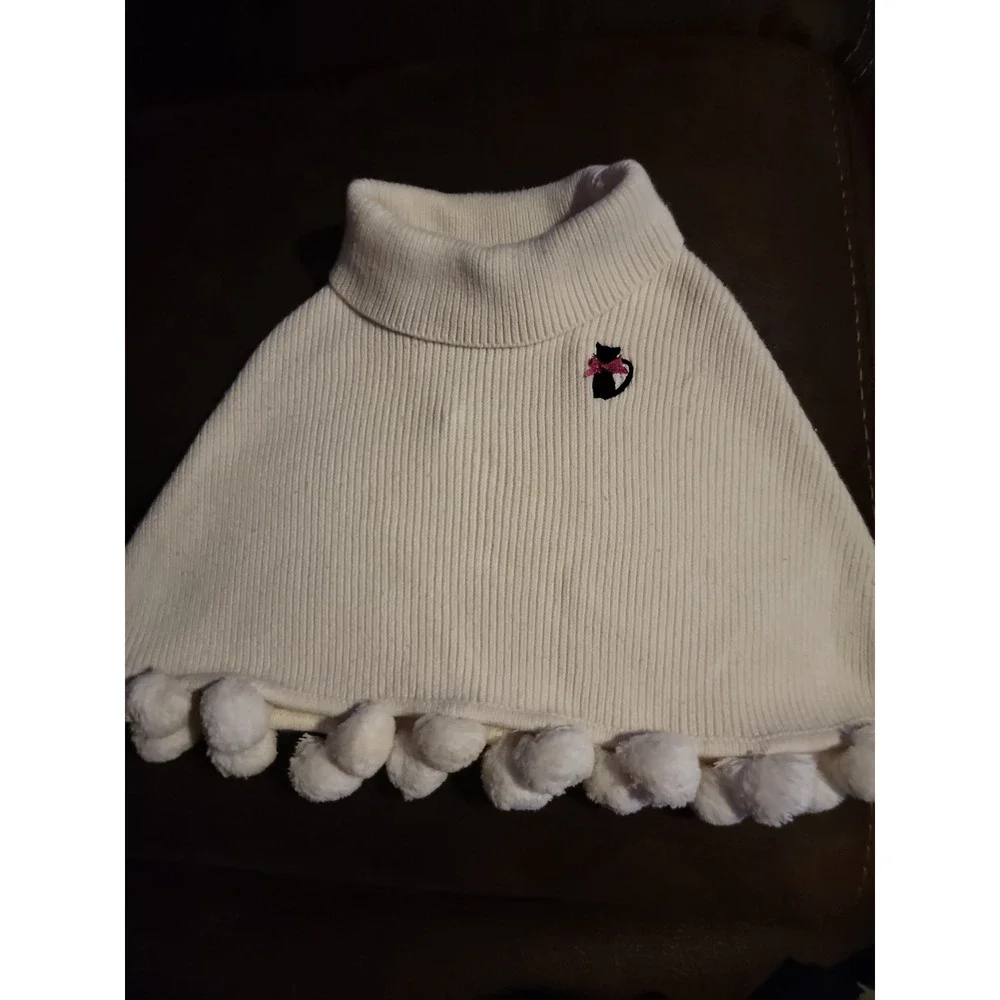 Gymboree city sidewalk vintage shawl‎ cat sweater size 5 6